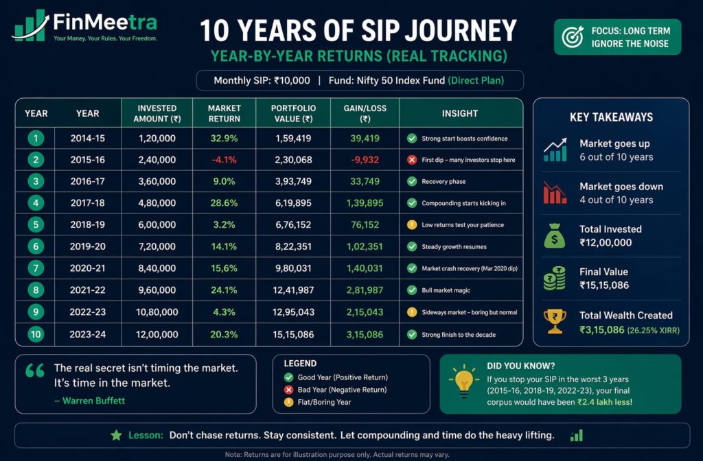 SIP 10 years journey - FinMeetra