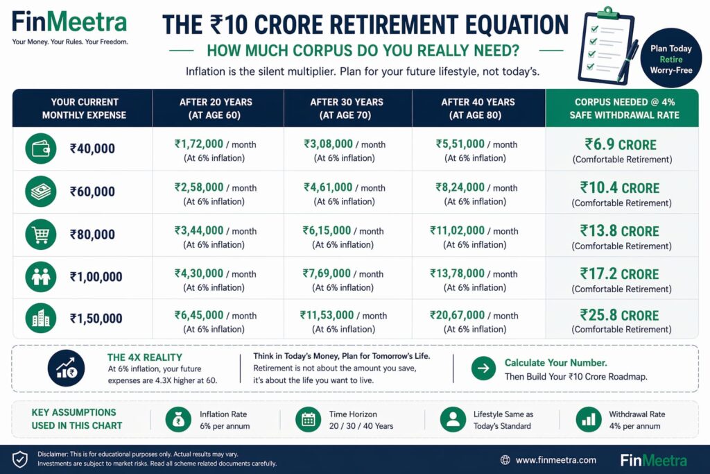 10 Crore Retirement Equation - FinMeetra