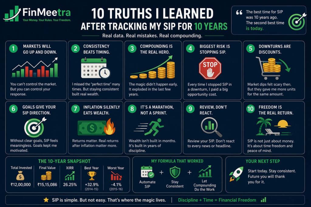 10 Years SIP Summary - FinMeetra