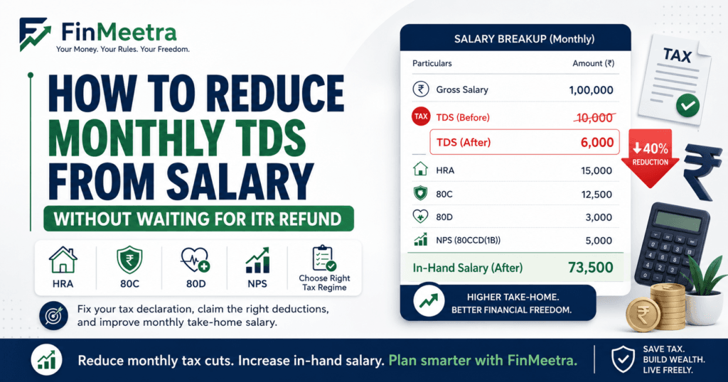 Reduce Monthly TDS from Salary - FinMeetra Reduce Monthly TDS from Salary - FinMeetra